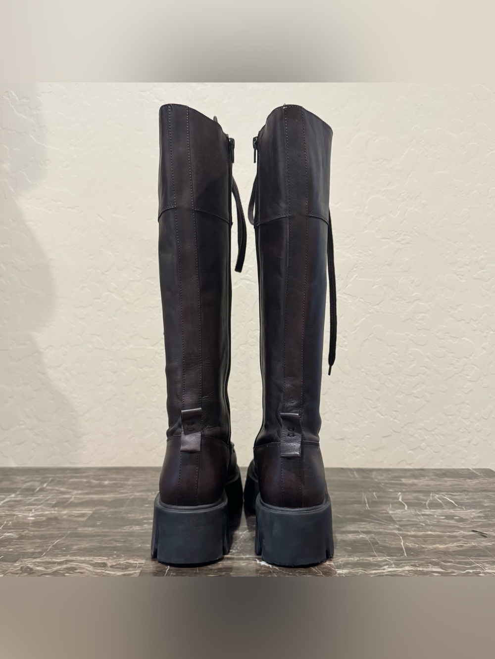 Free People Jones Leather Lace Up Combat Boots - Picture 9 of 15